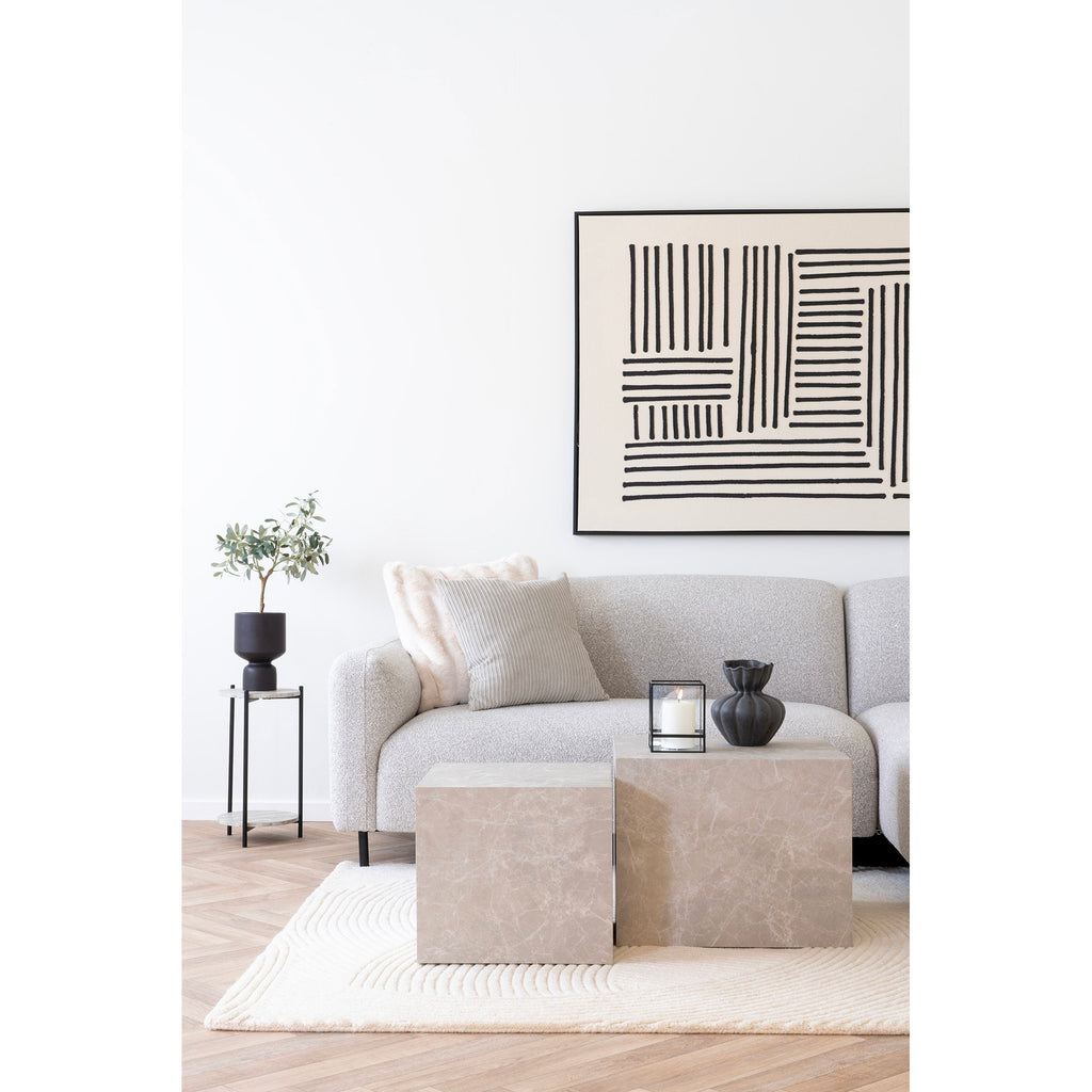 Bergamo – Soffbord i marmorlook, 2-pack