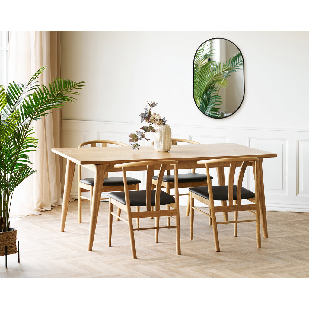 Mons – Spegel i svart aluminium