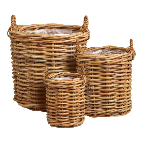 Bygel – Korgar i kubu-rattan, set om 3