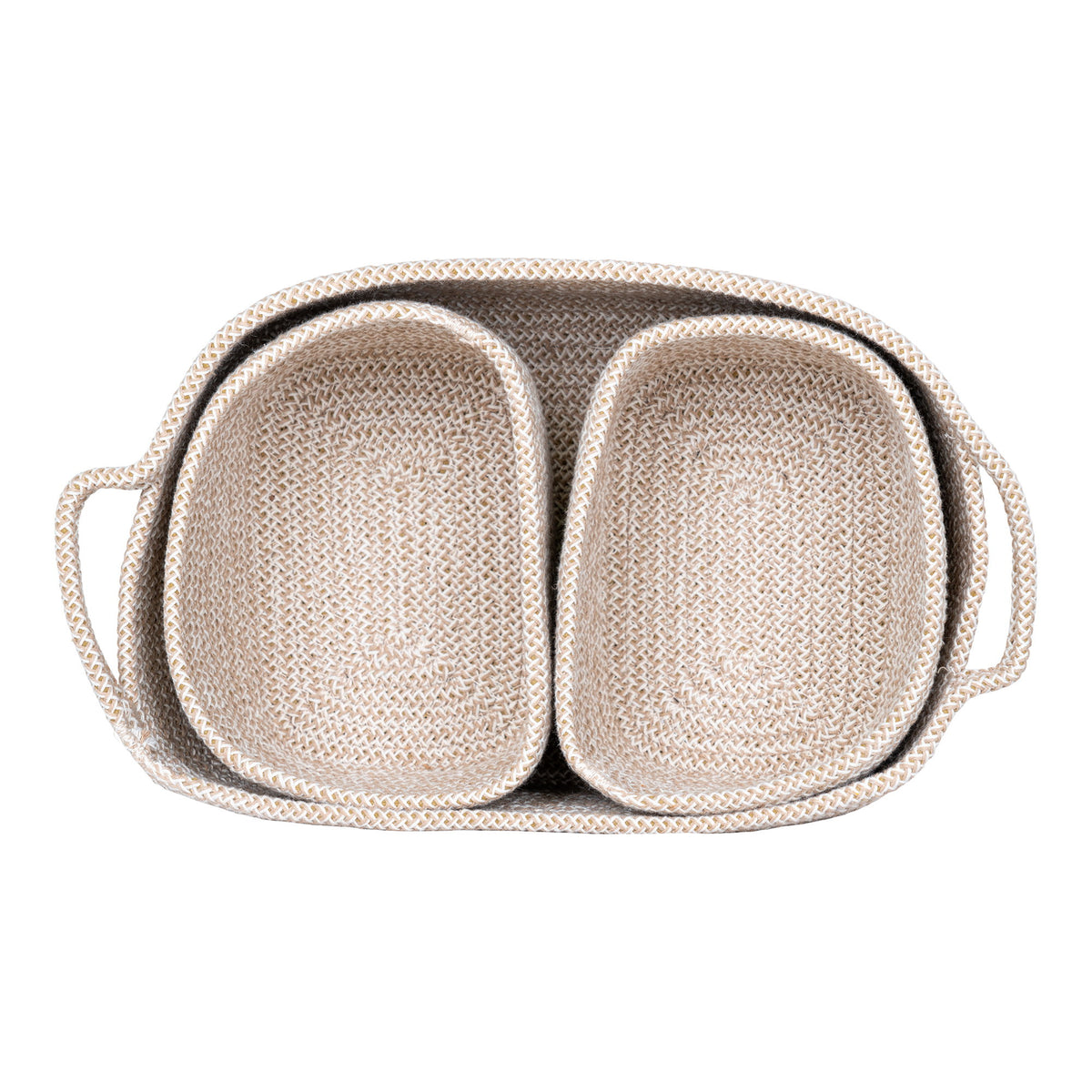 Teixo – Korgar i bomull, beige, 3-pack