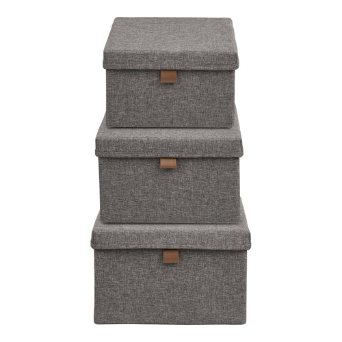 Corvella – förvaringslådor i textil, set om 3