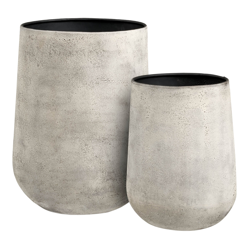 Krater – dekorationskruka i metall, 2-pack
