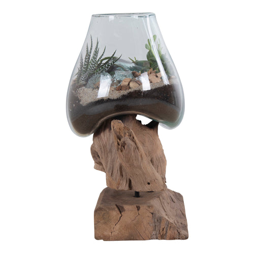 Damm – vas i teak och glas