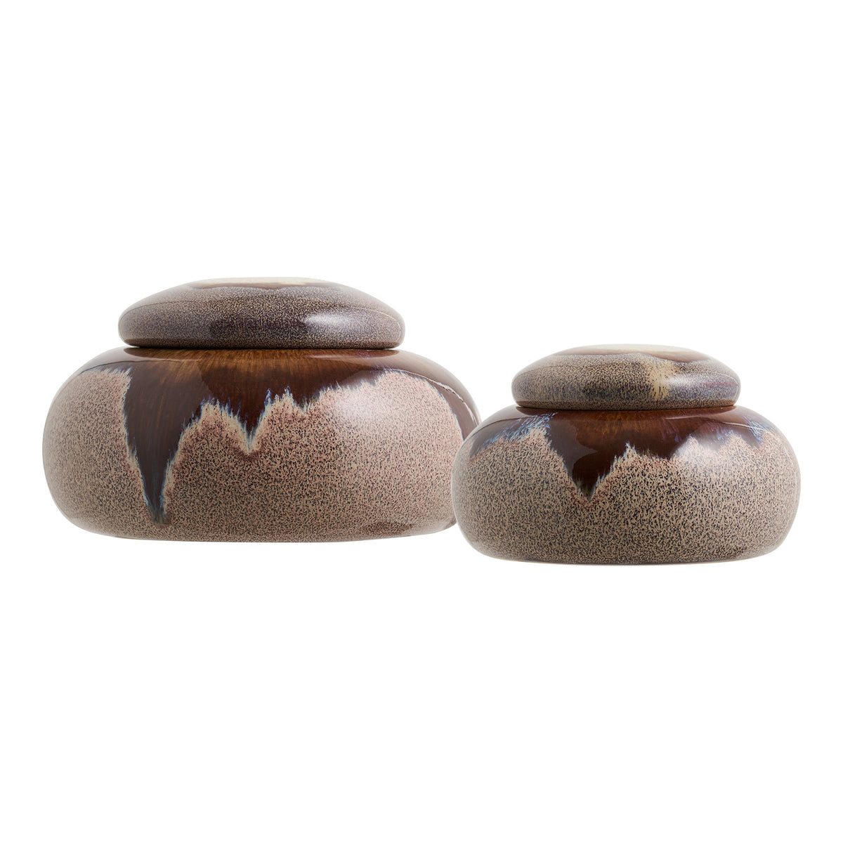 Glasyr – burkar i keramik, set om 2