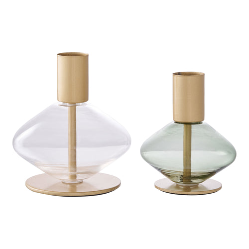 Duo – Ljusstakar i glas och metall, 2-pack