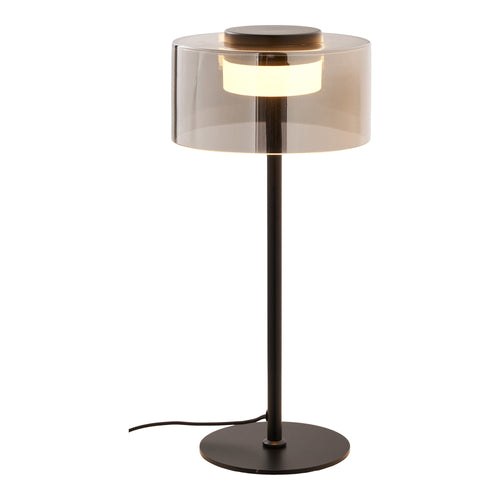 Draeger – bordslampa i stål och glas