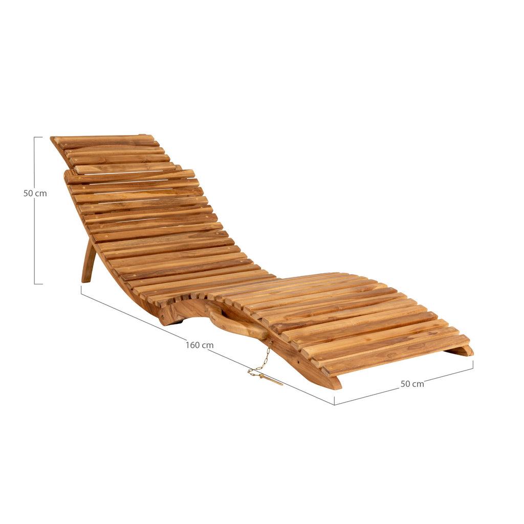 Arrieta – solstol i teak, natur