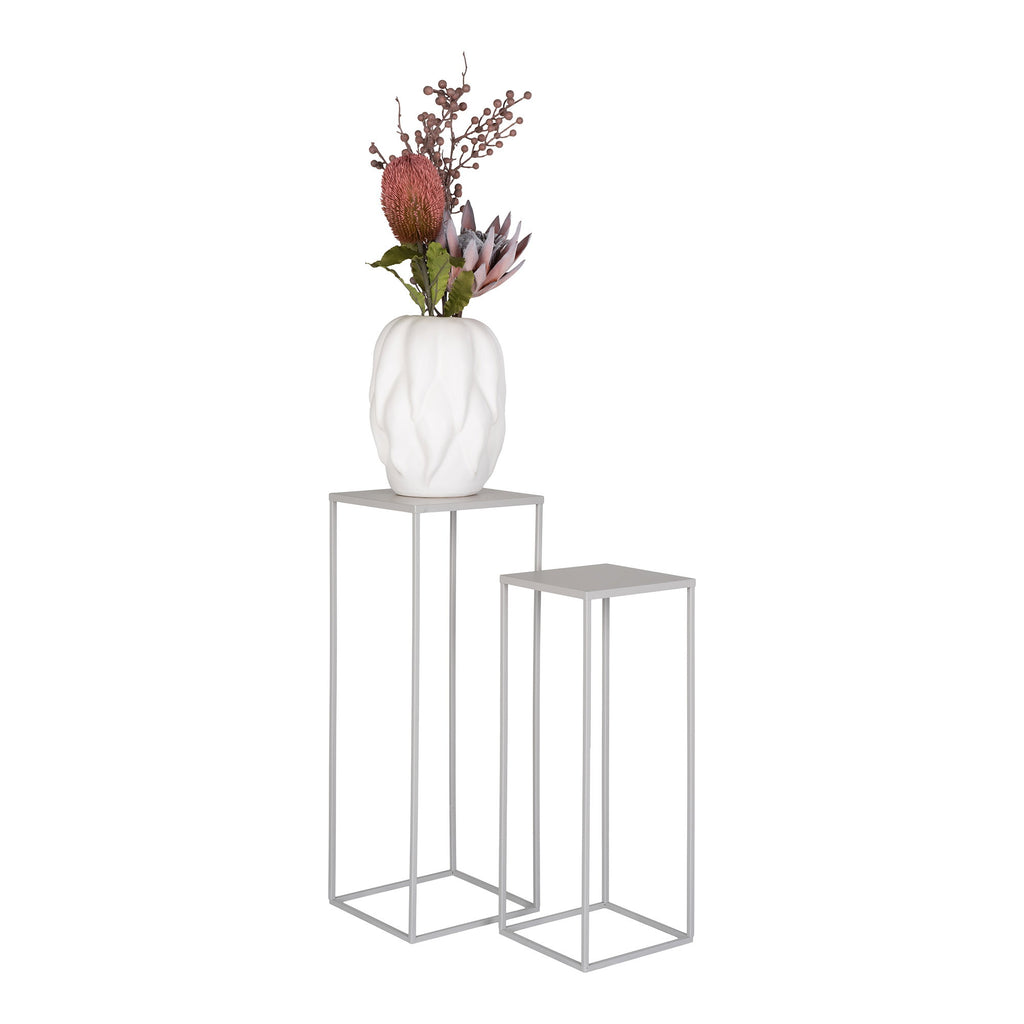 Sten – Blomsterställ i stål, set av 2